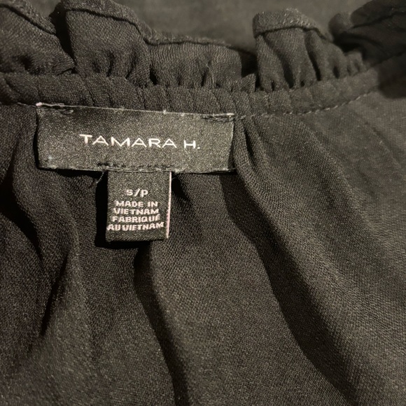 Women's Short Sleeve Fluttery Short Sleeves - Black Tamara H Size Small NWOT - Picture 2 of 8